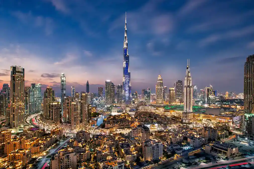 Burj Khalifa Night Skyline